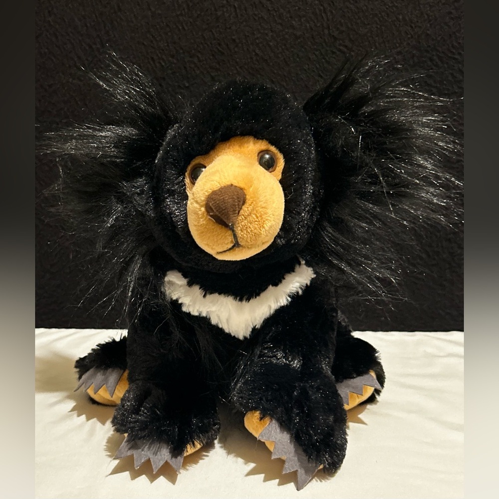 Wild Republic Black Sloth Bear Plush Teddy Bear 11 Inch Animal Toy.
